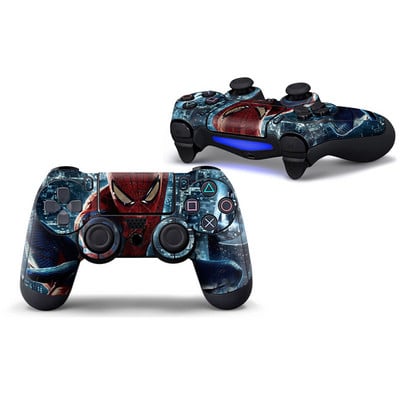 Autocolant de piele cu acoperire completă pentru mâner de joc Marvel Spiderman pentru PlayStation4 PS4 PS 4 Controller Joystick Gamepad Film de protecție Para