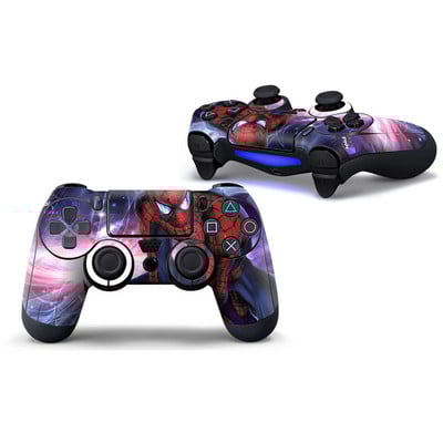 Autocolant de piele cu acoperire completă pentru mâner de joc Marvel Spiderman pentru PlayStation4 PS4 PS 4 Controller Joystick Gamepad Film de protecție Para