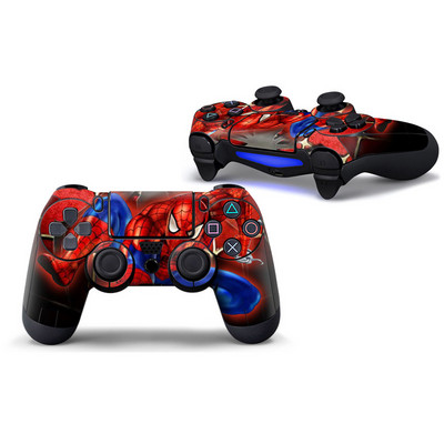 Autocolant de piele cu acoperire completă pentru mâner de joc Marvel Spiderman pentru PlayStation4 PS4 PS 4 Controller Joystick Gamepad Film de protecție Para