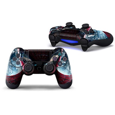 Autocolant de piele cu acoperire completă pentru mâner de joc Marvel Spiderman pentru PlayStation4 PS4 PS 4 Controller Joystick Gamepad Film de protecție Para