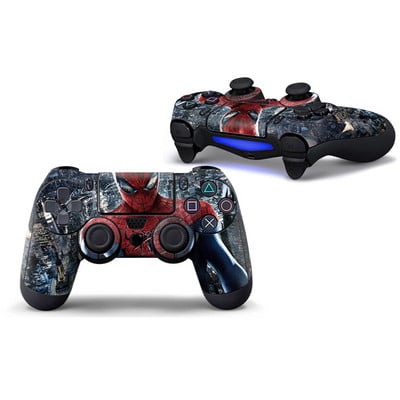 Autocolant de piele cu acoperire completă pentru mâner de joc Marvel Spiderman pentru PlayStation4 PS4 PS 4 Controller Joystick Gamepad Film de protecție Para