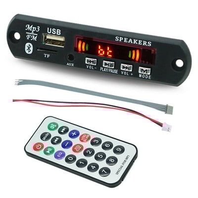 DC7V-18V Placă de decodor audio Amplificator Player MP3 Bluetooth fără fir cu telecomandă Kit auto USB TF FM Radio Modul 2*15W