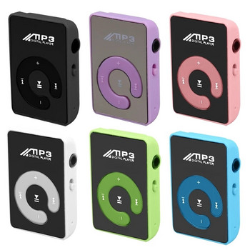 Mini Mirror Clip USB Digital Mp3 Music Player Support 8GB SD TF Card Sport Music Media Вграден високоговорител Clip MP3 Players#p3