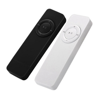 HFES 2X nešiojamasis USB Sport U Disk Mini Mp3 muzikos grotuvas, palaikymas 32 GB TF kortelė (juoda ir balta)