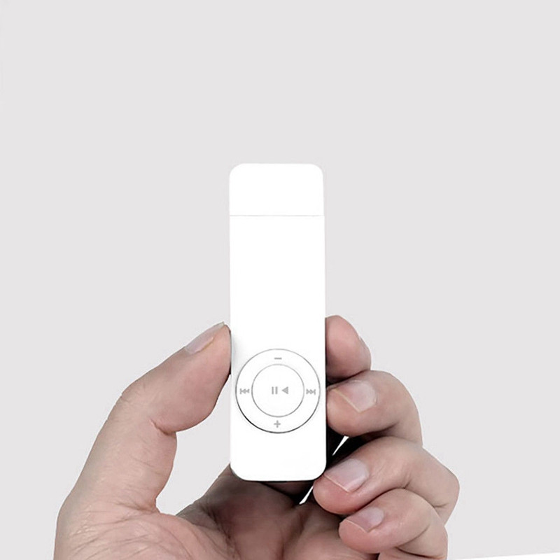 HFES 2X nešiojamasis USB Sport U Disk Mini Mp3 muzikos grotuvas, palaikymas 32 GB TF kortelė (juoda ir balta)