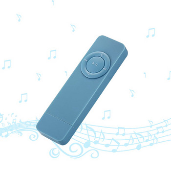 2 τμχ φορητό USB Sport U Disk Mini Mp3 Music Player Υποστήριξη κάρτας TF 32 GB (Μαύρο & Μπλε)