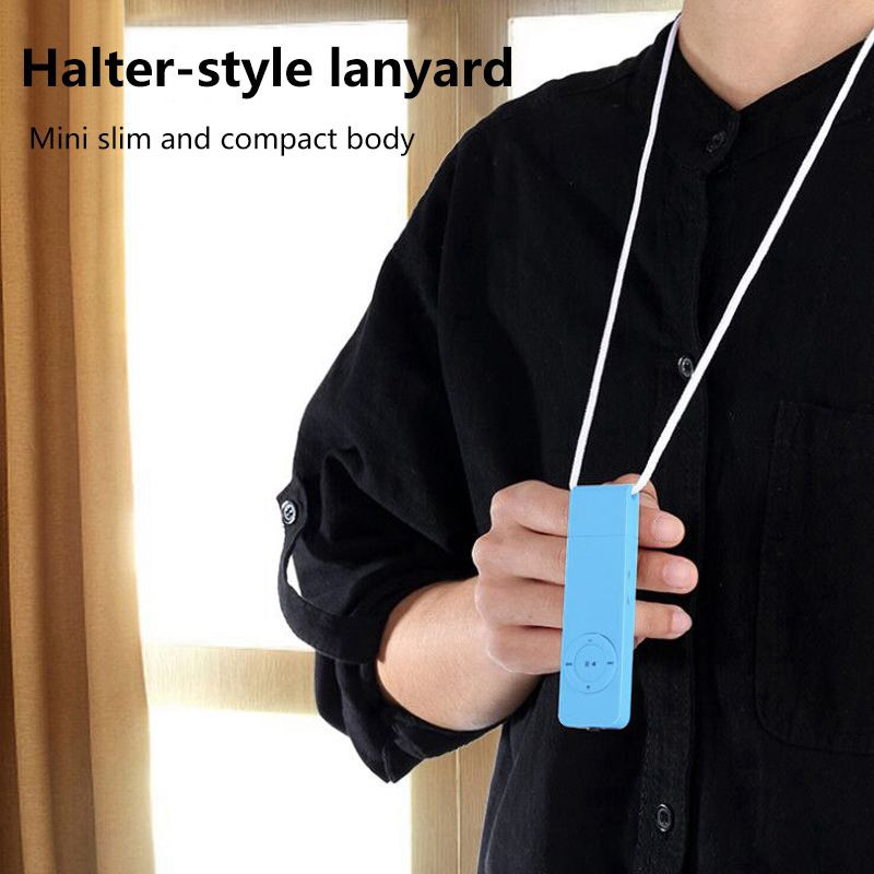 2 kom prijenosni USB Sport U disk Mini MP3 glazbeni player podrška 32GB TF kartica (crna i plava)