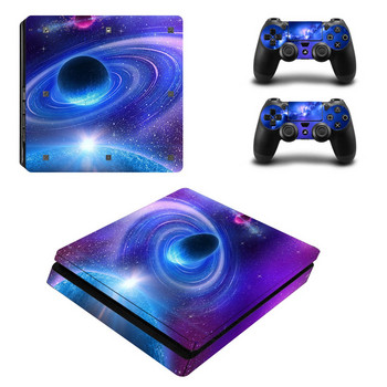 Για PS4 Slim Vinyl Sticker For Sony Playstation 4 Slim Console+2 controller Προστατευτική θήκη αυτοκόλλητου για PS4 Slim αξεσουάρ