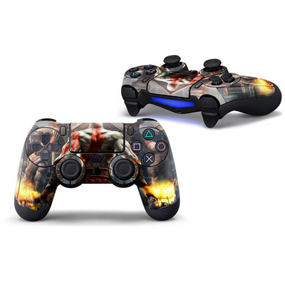 PS4/Playstation 4/Slim/Pro kontrolierim 1 PCS God of War Game PVC ādas vinila uzlīme Decal Cover Putekļu necaurlaidīga aizsarguzlīme