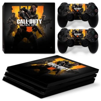 За PS4 Pro Call of Duty Black Ops PVC Skin Vinyl Sticker Decal Cover Console DualSense Controllers Прахоустойчив защитен стикер