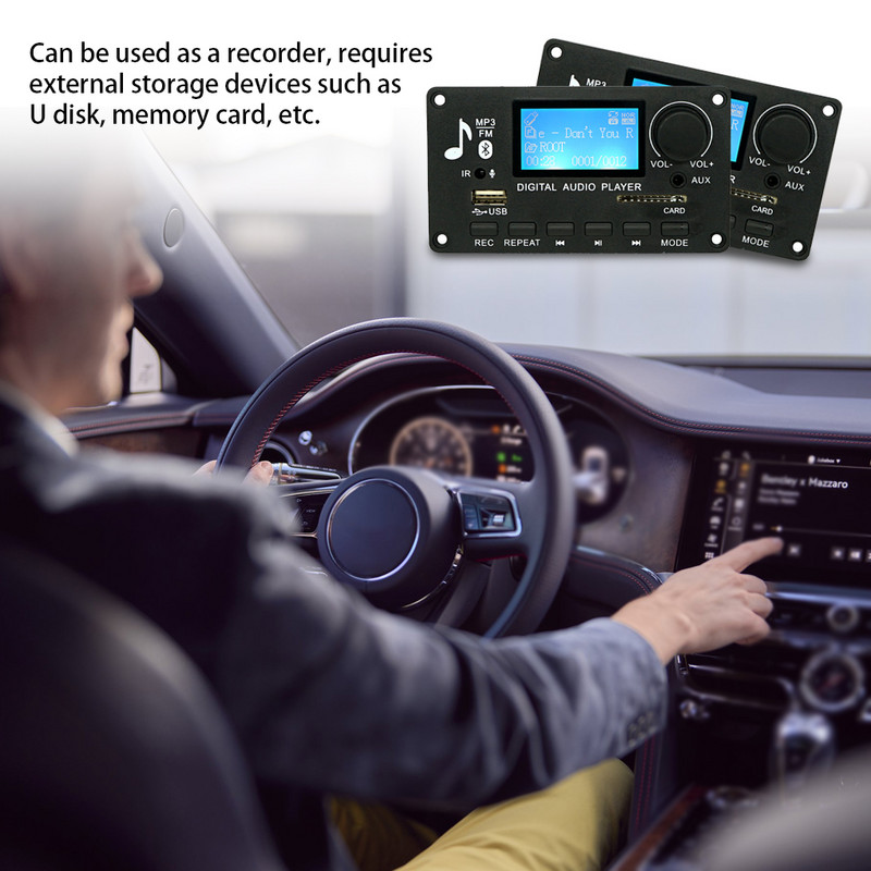 MP3 vezeték nélküli LCD dekóderek zenelejátszó hangrögzítő modul infravörös felvevő kártya csere dekódoló elektronika