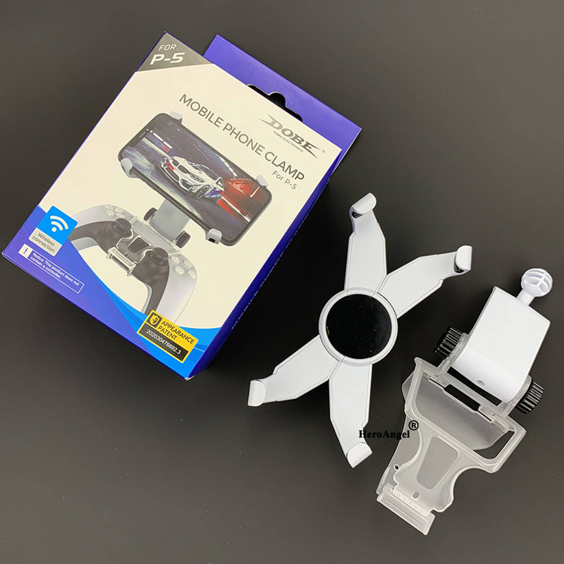 Podesivi mobilni stalak za mobilni telefon za PS5 bežični upravljač Držač kopče za telefon Nosač za stezaljku za DualSense periferni uređaj