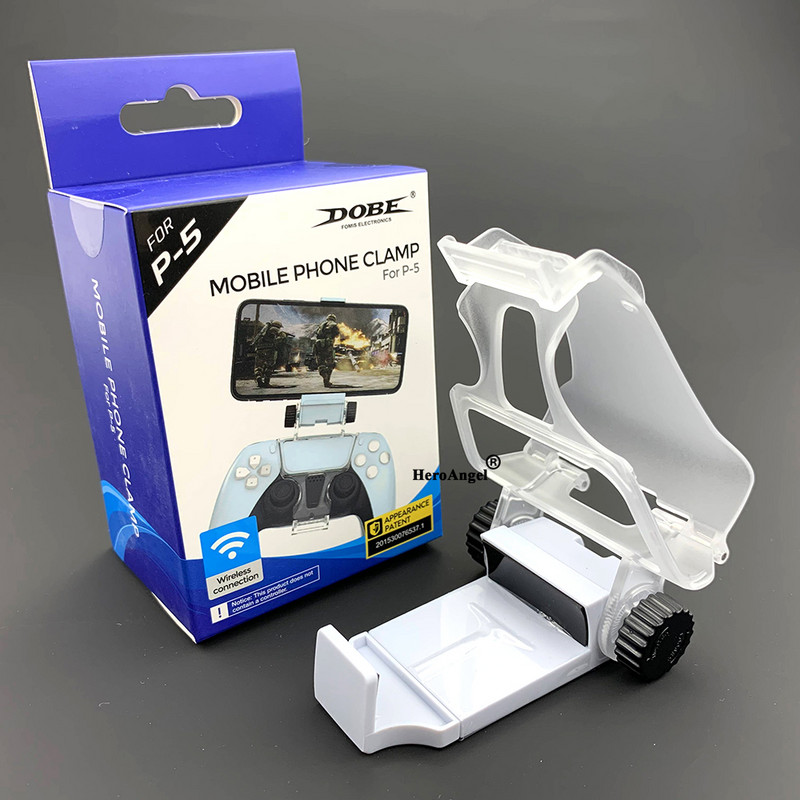 Podesivi mobilni stalak za mobilni telefon za PS5 bežični upravljač Držač kopče za telefon Nosač za stezaljku za DualSense periferni uređaj