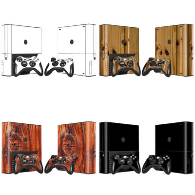 Καθαρό και ξύλινο σχέδιο Βινυλίου Skin Sticker Protector για Xbox 360 E για Xbox 360 E με κάλυμμα χειριστηρίων 2 τμχ για Xbox 360E