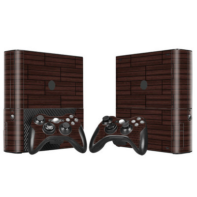 Čisti i drveni dizajn Zaštitna naljepnica za vinilnu kožu za Xbox 360 E za Xbox 360 E s poklopcem za kontrolere od 2 komada za Xbox 360E