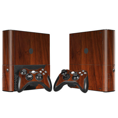 Čisti i drveni dizajn Zaštitna naljepnica za vinilnu kožu za Xbox 360 E za Xbox 360 E s poklopcem za kontrolere od 2 komada za Xbox 360E
