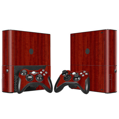 Čisti i drveni dizajn Zaštitna naljepnica za vinilnu kožu za Xbox 360 E za Xbox 360 E s poklopcem za kontrolere od 2 komada za Xbox 360E