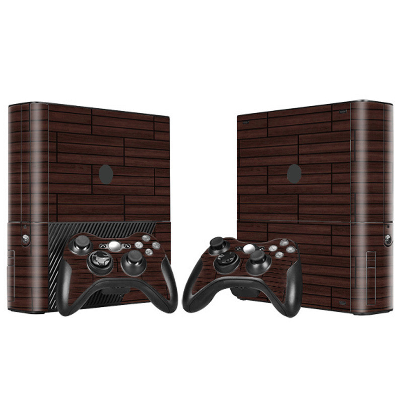 Čisti i drveni dizajn Zaštitna naljepnica za vinilnu kožu za Xbox 360 E za Xbox 360 E s poklopcem za kontrolere od 2 komada za Xbox 360E