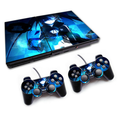 Kohandatud vinüülkontrolleri nahakleebiste katted PS2 slim 70000 seeria jaoks