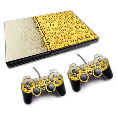 Kohandatud vinüülkontrolleri nahakleebiste katted PS2 slim 70000 seeria jaoks