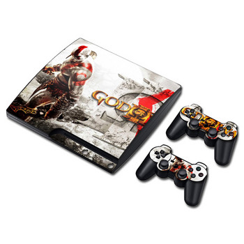 Αυτοκόλλητο αυτοκόλλητο παιχνιδιών God of War για PS3 Slim κονσόλα PlayStation 3 και χειριστήρια για PS3 Skins Αυτοκόλλητο βινύλιο