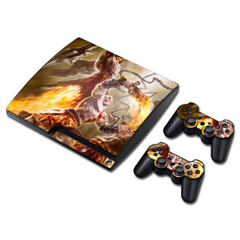 Αυτοκόλλητο αυτοκόλλητο παιχνιδιών God of War για PS3 Slim κονσόλα PlayStation 3 και χειριστήρια για PS3 Skins Αυτοκόλλητο βινύλιο