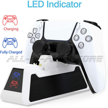 PS5 USB Type-C Fast Charger Stand 2 Charging Dock Station with LED Indicator for Playstation 5 PS 5 DualSense Dual Controller