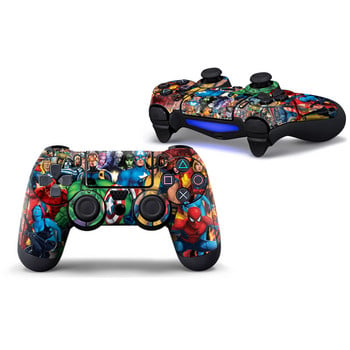 Αυτοκόλλητο δέρματος Marvel Captain America Iron Man PVC Gamepad για PlayStation4 PS4 PS 4 Πλήρες εξώφυλλο παιχνιδιών Handle Protective Film Para