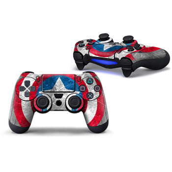 Αυτοκόλλητο δέρματος Marvel Captain America Iron Man PVC Gamepad για PlayStation4 PS4 PS 4 Πλήρες εξώφυλλο παιχνιδιών Handle Protective Film Para