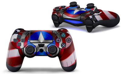 Marvel Captain America Iron Man PVC spēļu paneļa ādas uzlīme PlayStation4 PS4 PS4 pilna vāka spēles roktura aizsargplēve Para