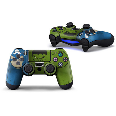 Marvel Captain America Iron Man PVC spēļu paneļa ādas uzlīme PlayStation4 PS4 PS4 pilna vāka spēles roktura aizsargplēve Para