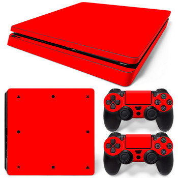 Чист цветен дизайн За PS4 slim конзола и стикери за контролери За ps4 slim стикер за кожа за ps4 slim винилов стикер