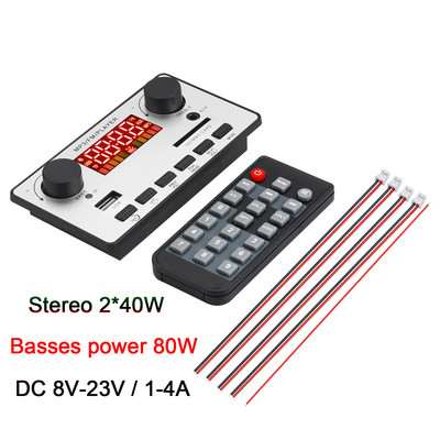 2*50/40W/25W pojačalo MP3 player dekoder ploča 12V Bluetooth 5.0 auto FM radio modul podrška TF USB AUX wav/wma dekoder ploča