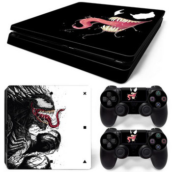 Disney Marvel Venom Skin Sticker Защитно фолио за PlayStation4 Slim PS4 PS4Slim Console 2 Controllers Cover Аксесоари Para