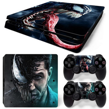 Disney Marvel Venom Skin Sticker Защитно фолио за PlayStation4 Slim PS4 PS4Slim Console 2 Controllers Cover Аксесоари Para