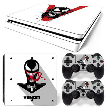 Disney Marvel Venom Skin Sticker Защитно фолио за PlayStation4 Slim PS4 PS4Slim Console 2 Controllers Cover Аксесоари Para