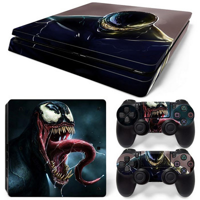 Disney Marvel Skin Skin Sticker Protective Film for PlayStation4 Slim PS4 PS4Slim Console 2 Controllers Cover Accessories Para