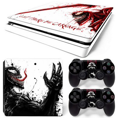 Disney Marvel Skin Skin Sticker Protective Film for PlayStation4 Slim PS4 PS4Slim Console 2 Controllers Cover Accessories Para