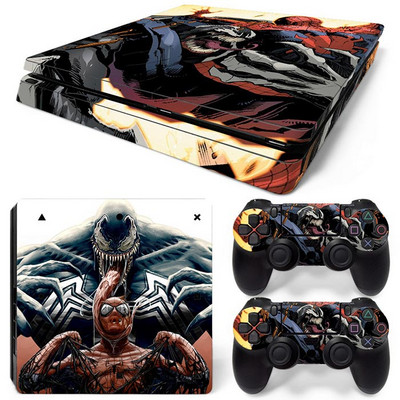 Disney Marvel Skin Skin Sticker Protective Film for PlayStation4 Slim PS4 PS4Slim Console 2 Controllers Cover Accessories Para