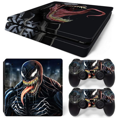 Disney Marvel Skin Skin Sticker Protective Film for PlayStation4 Slim PS4 PS4Slim Console 2 Controllers Cover Accessories Para