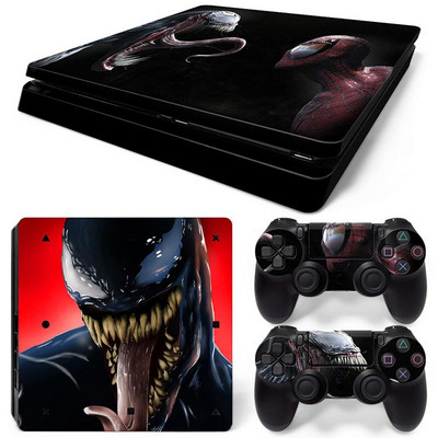 Disney Marvel Skin Skin Sticker Protective Film for PlayStation4 Slim PS4 PS4Slim Console 2 Controllers Cover Accessories Para
