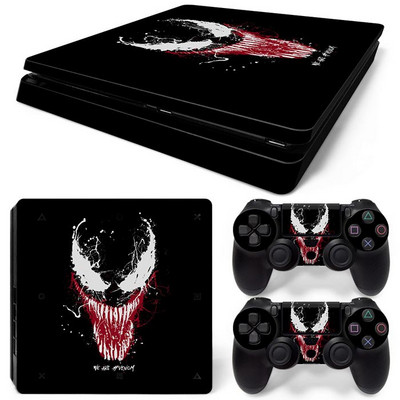 Disney Marvel Skin Skin Sticker Protective Film for PlayStation4 Slim PS4 PS4Slim Console 2 Controllers Cover Accessories Para
