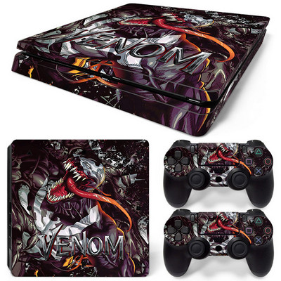 Disney Marvel Skin Skin Sticker Protective Film for PlayStation4 Slim PS4 PS4Slim Console 2 Controllers Cover Accessories Para