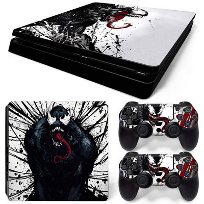 Disney Marvel Skin Skin Sticker Protective Film for PlayStation4 Slim PS4 PS4Slim Console 2 Controllers Cover Accessories Para