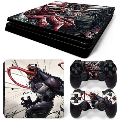 Disney Marvel Skin Skin Sticker Protective Film for PlayStation4 Slim PS4 PS4Slim Console 2 Controllers Cover Accessories Para