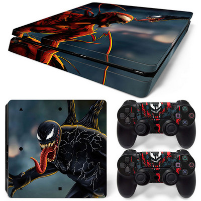 Disney Marvel Skin Skin Sticker Protective Film for PlayStation4 Slim PS4 PS4Slim Console 2 Controllers Cover Accessories Para
