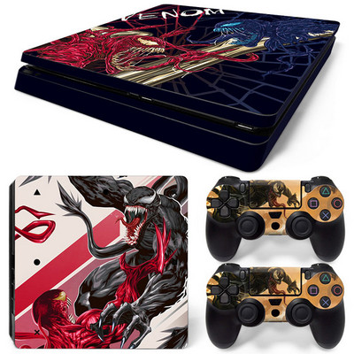 Disney Marvel Skin Skin Sticker Protective Film for PlayStation4 Slim PS4 PS4Slim Console 2 Controllers Cover Accessories Para