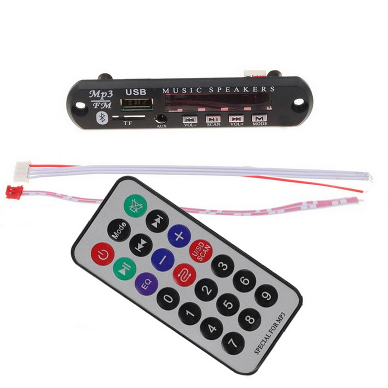 Dekóder tábla modul MP3 lejátszó Bluetooth autós készlet MP3 12V LED képernyő Iphone XS támogatáshoz TF USB AUX 3,5 mm FM rádióadapter