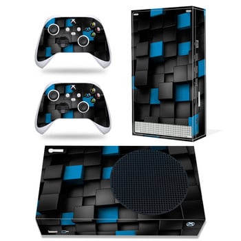 Για κονσόλα Xbox Series S και 2 χειριστήρια Lattice Design Skin Sticker Προστατευτικό κάλυμμα περιτυλίγματος βινυλίου Πλήρες σετ Xbox Series S