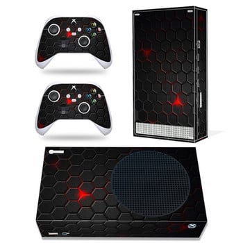 Για κονσόλα Xbox Series S και 2 χειριστήρια Lattice Design Skin Sticker Προστατευτικό κάλυμμα περιτυλίγματος βινυλίου Πλήρες σετ Xbox Series S